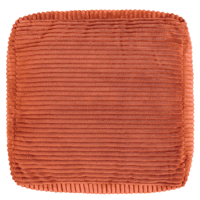 Amara Cord Square Footstool Bean Bag - Terracotta