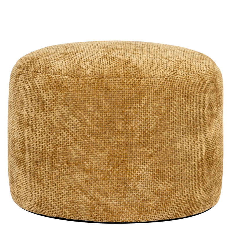 Milano Chenille Round Footstool - Gold