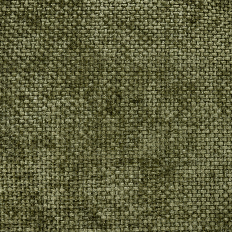 Milano Chenille Round Footstool - Olive Green