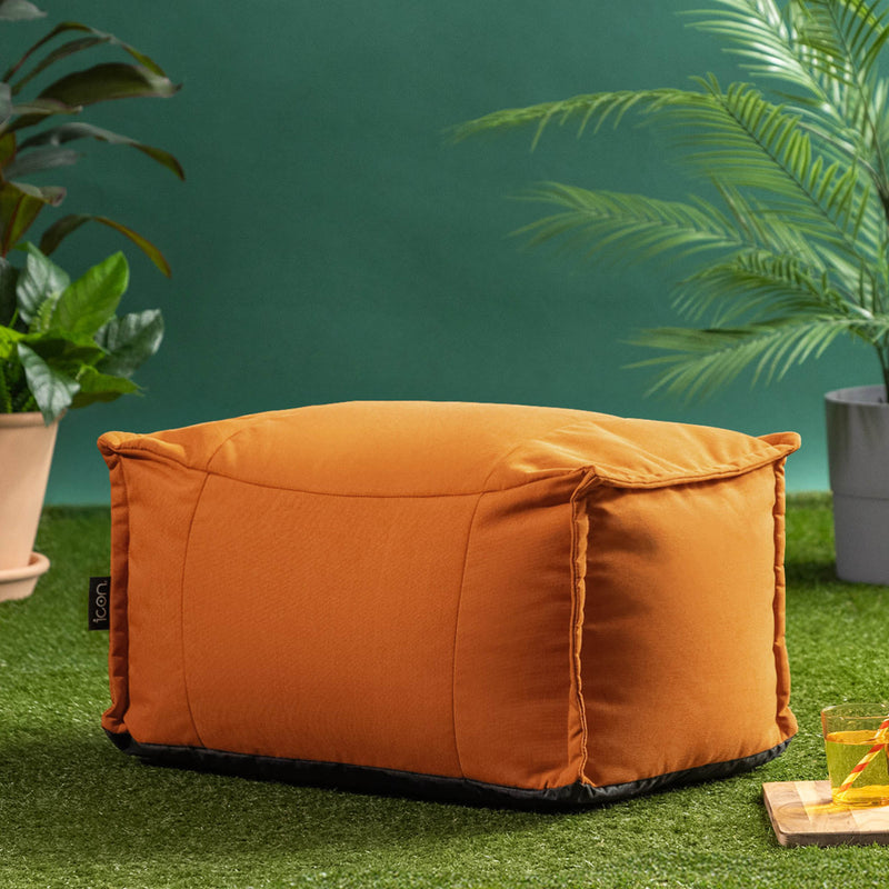 Bud Olefin Outdoor Footstool - Orange