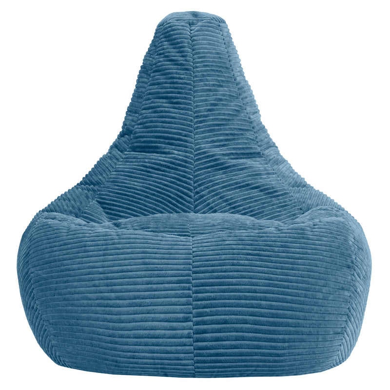 Dalton XL Cord Recliner Bean Bag - Denim Blue