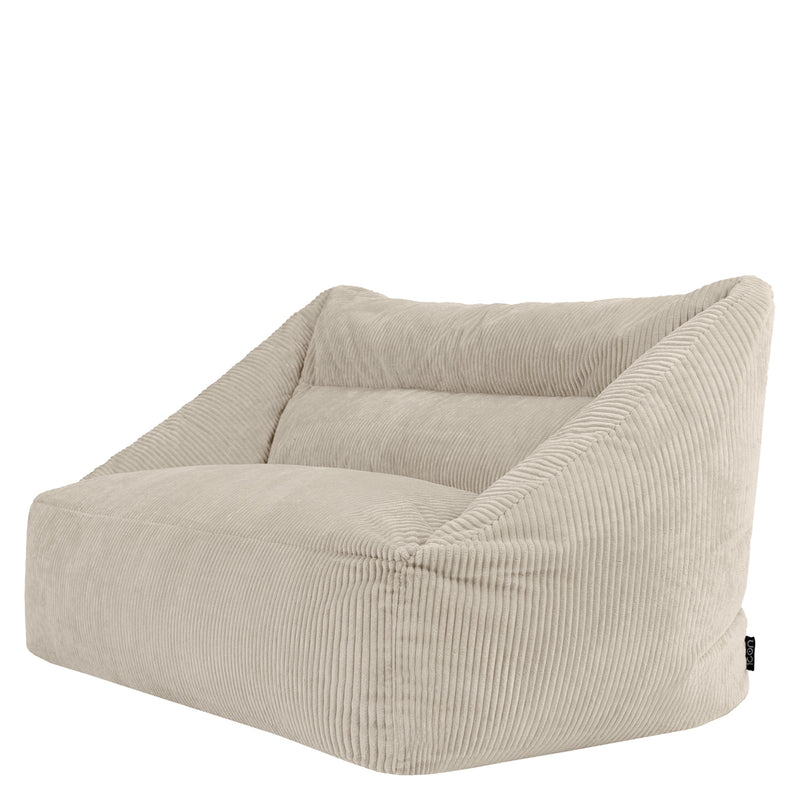 Cecilia Jumbo Cord Bean Bag Sofa - Stone