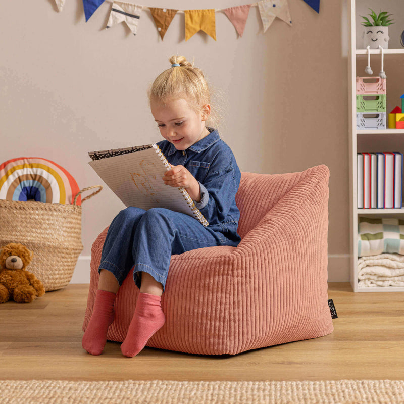 Natalia Kids Corduroy Fauteuil Zitzak - Roze