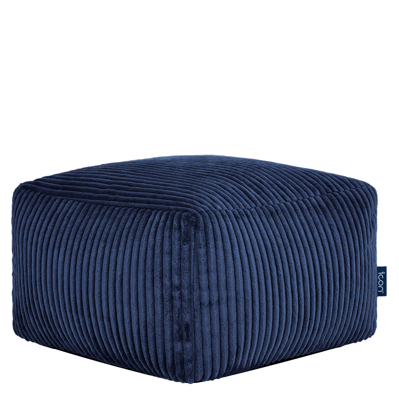 Mini Amara Cord Square Footstool - Navy