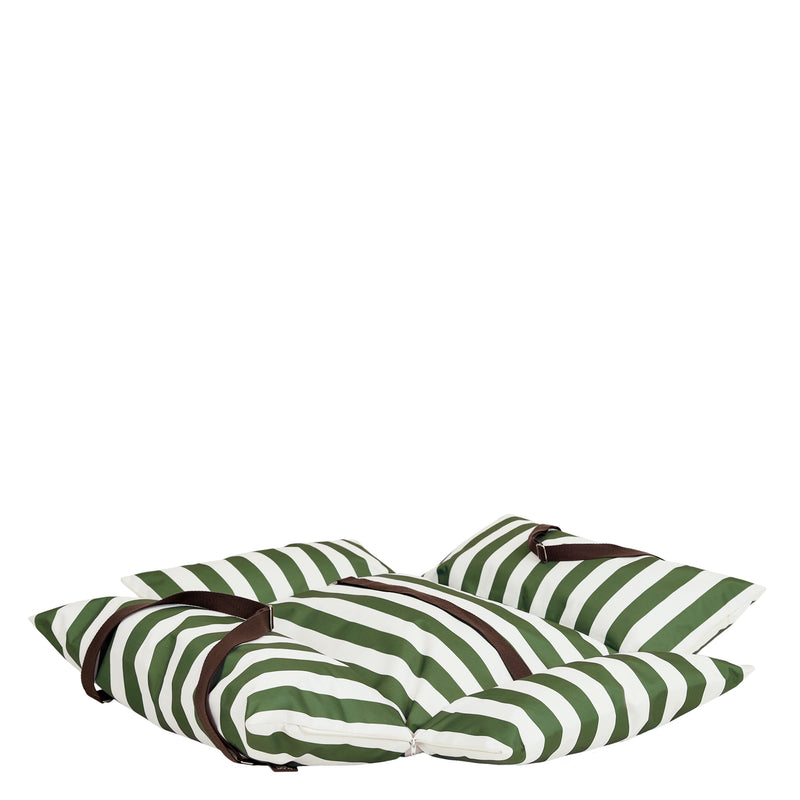 Pet Travel Bed - Medium - Stripe Green
