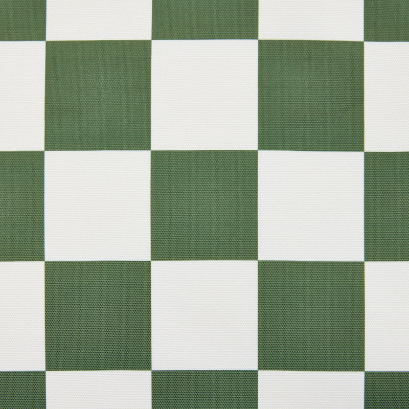 Pet Floor Cushion - Large - Checkerboard Stripe Sage Green