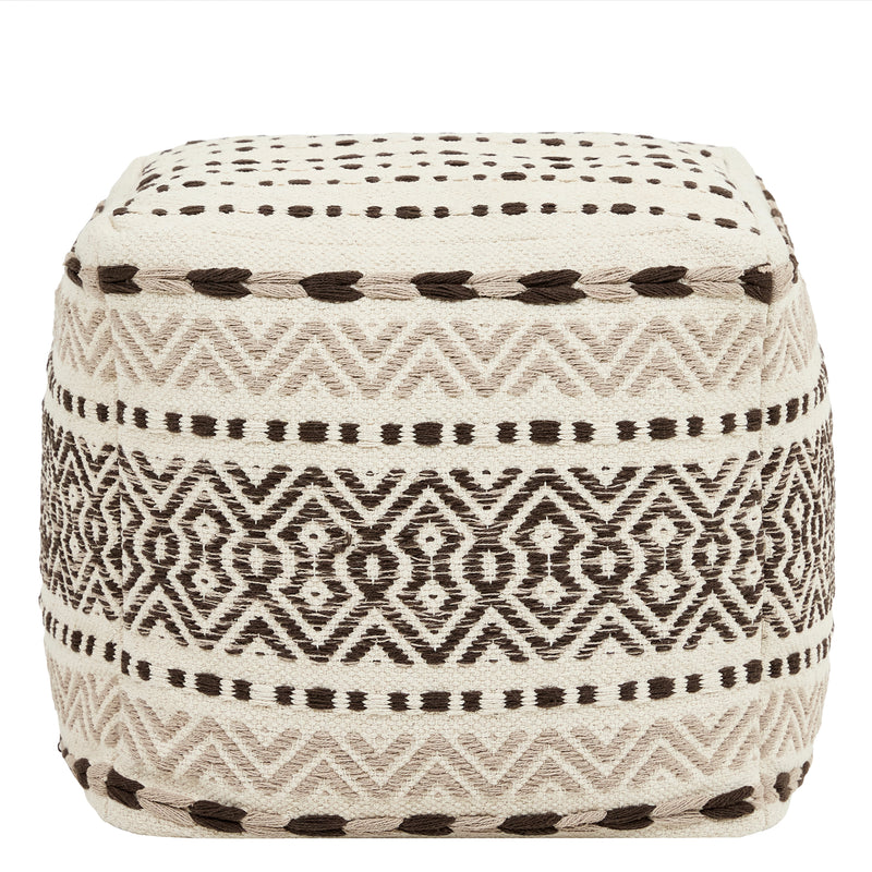 Calli Aztec Square Footstool - Natural