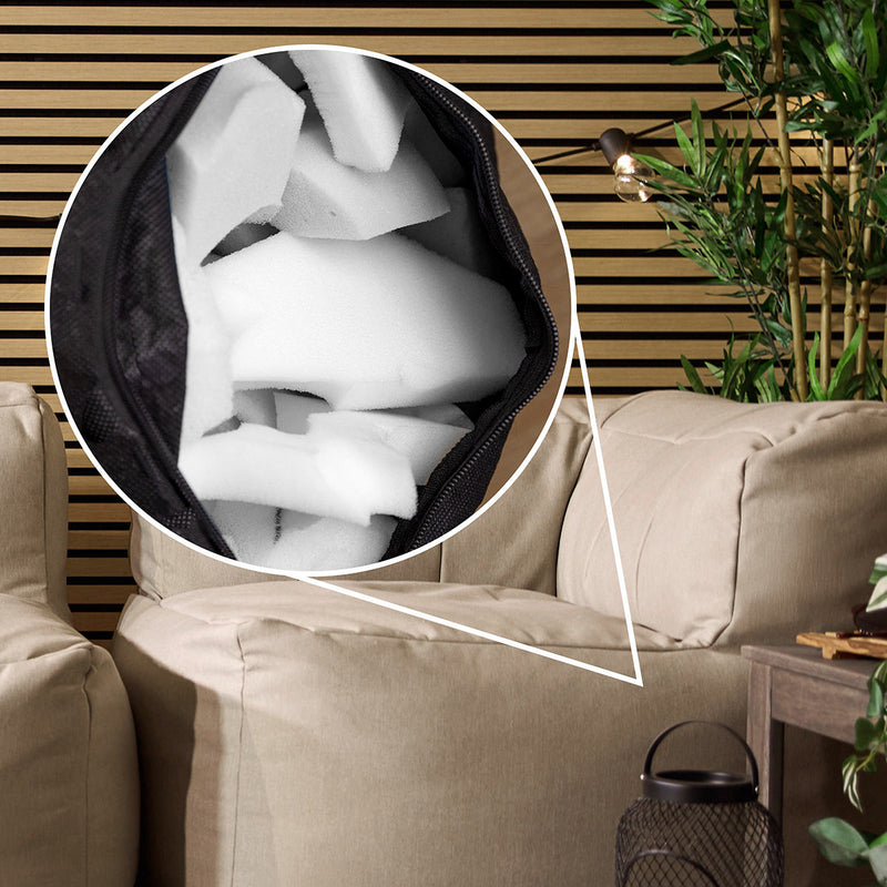 Zen Olefin All-Season Indoor-Outdoor Modular Corner - Stone