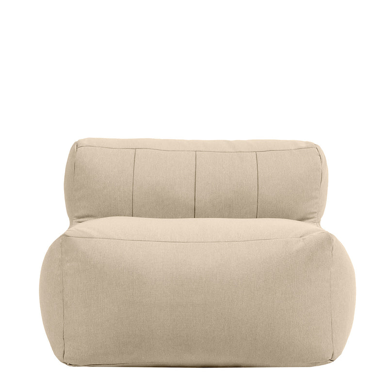 Zen Olefin All-Season Indoor-Outdoor Modular Recliner - Stone