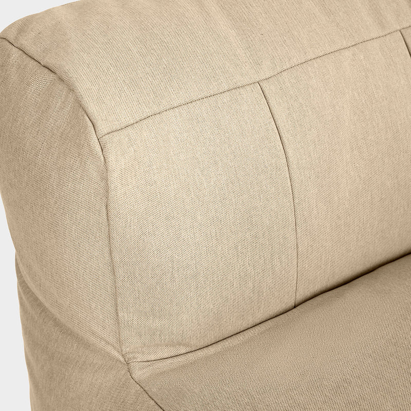 Zen Olefin All-Season Indoor-Outdoor Modular Recliner - Stone