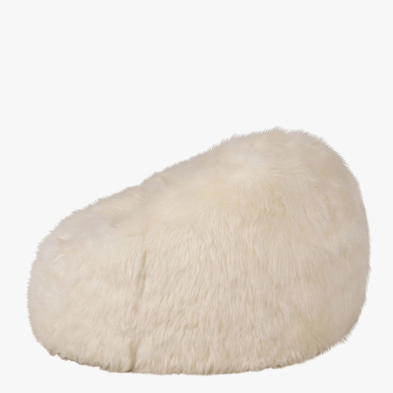 Kids Kingston luxe klassieke zitzak van imitatiebont – beige