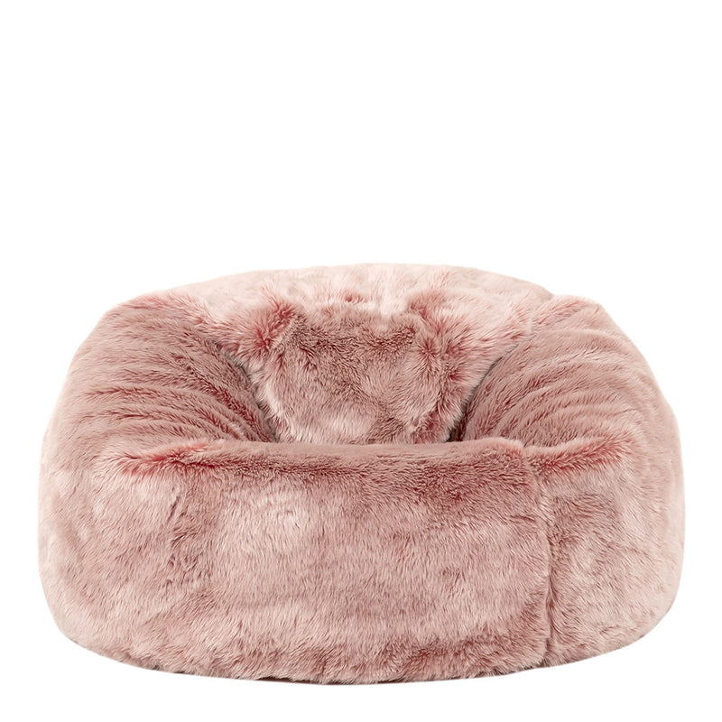 Kinderzitzak Kingston Luxury Classic van imitatiebont - roze