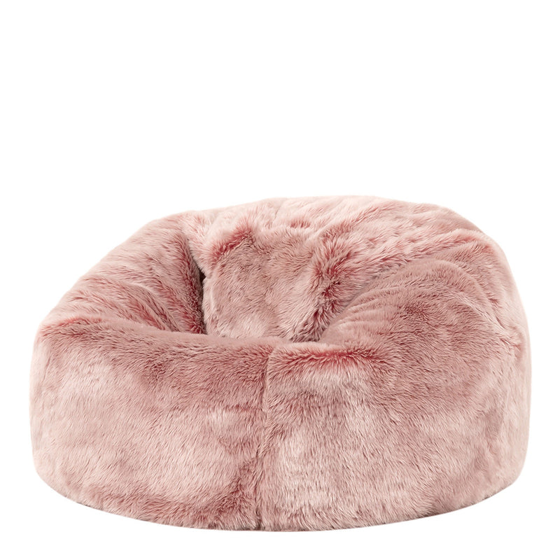 Kinderzitzak Kingston Luxury Classic van imitatiebont - roze