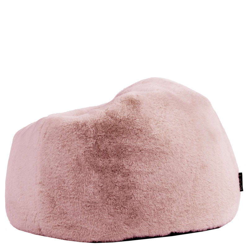 Kinderzitzak Kingston Luxe van imitatiebont, klassiek model – roze