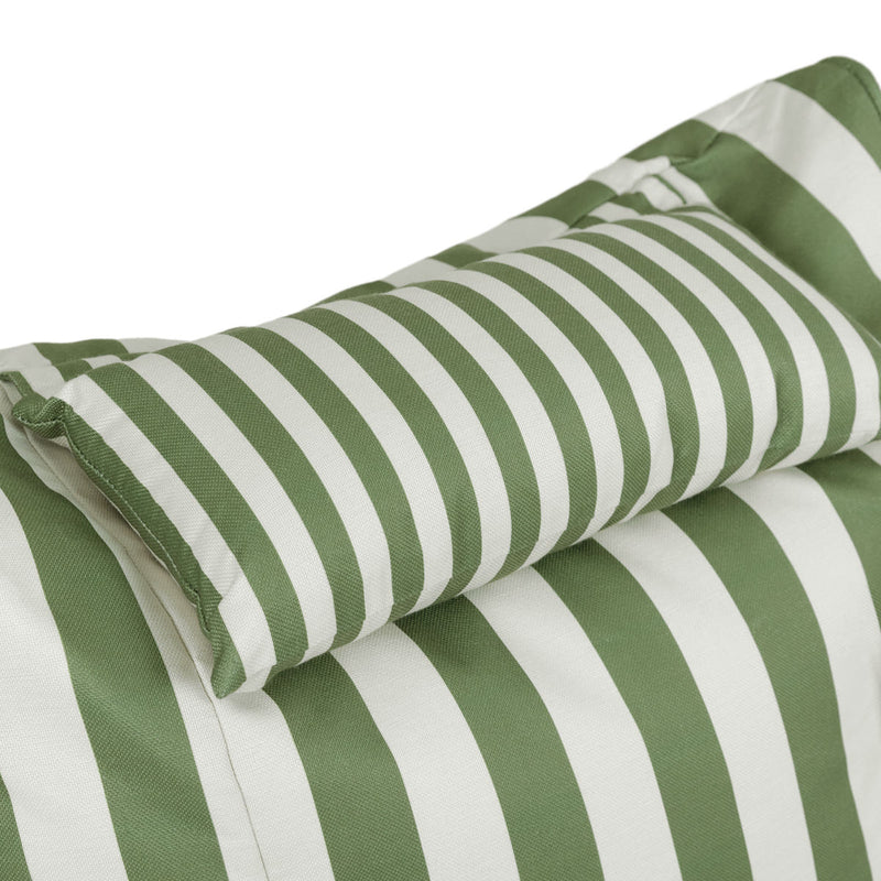 Nova Woven Lounger Bean Bag - Green Stripe