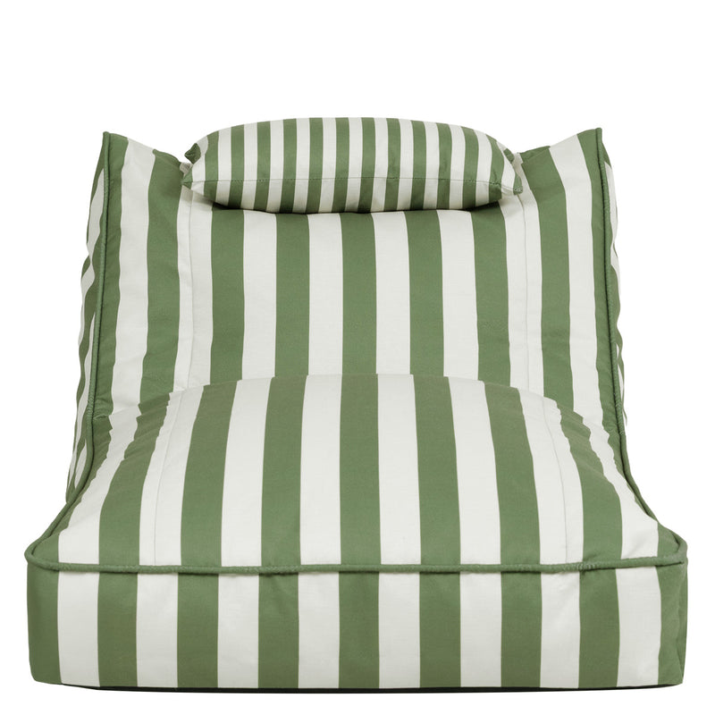 Nova Woven Lounger Bean Bag - Green Stripe