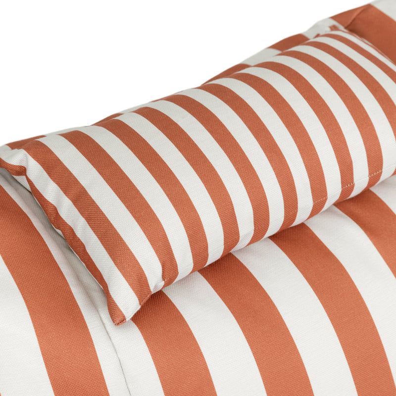 Nova Woven Lounger Bean Bag - Orange Stripe