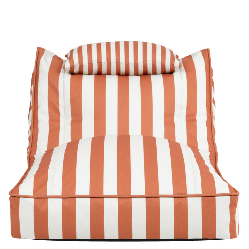 Nova Woven Lounger Bean Bag - Orange Stripe