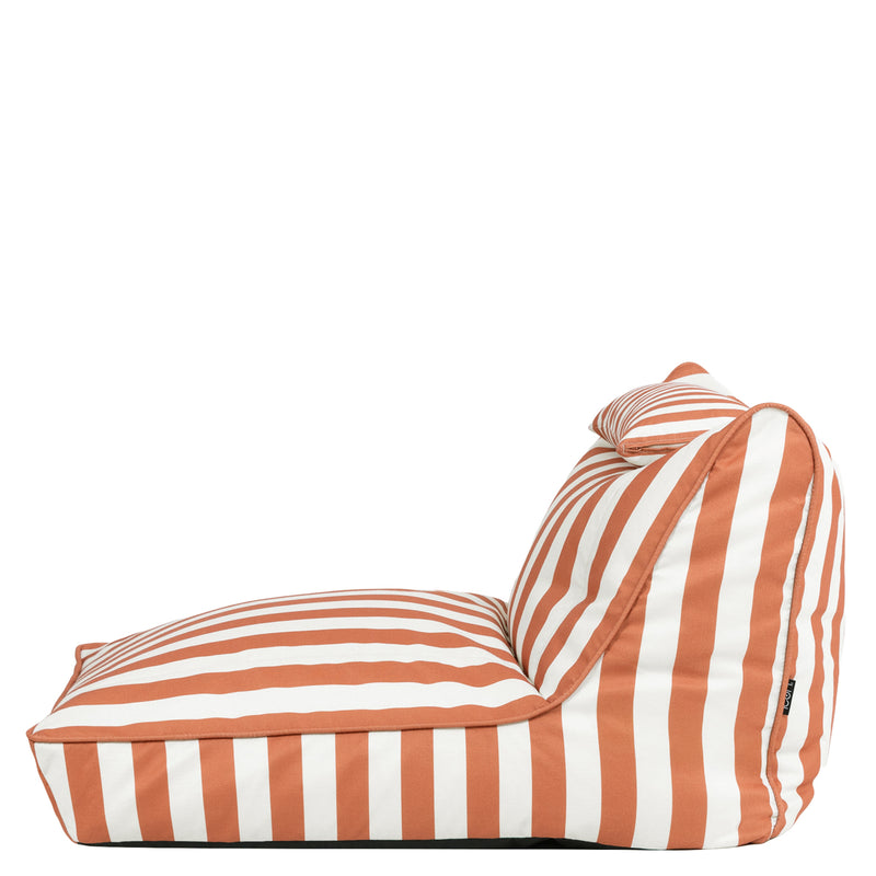 Nova Woven Lounger Bean Bag - Orange Stripe