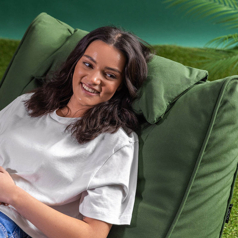 Nova Olefin Outdoor Lounger Bean Bag - Green