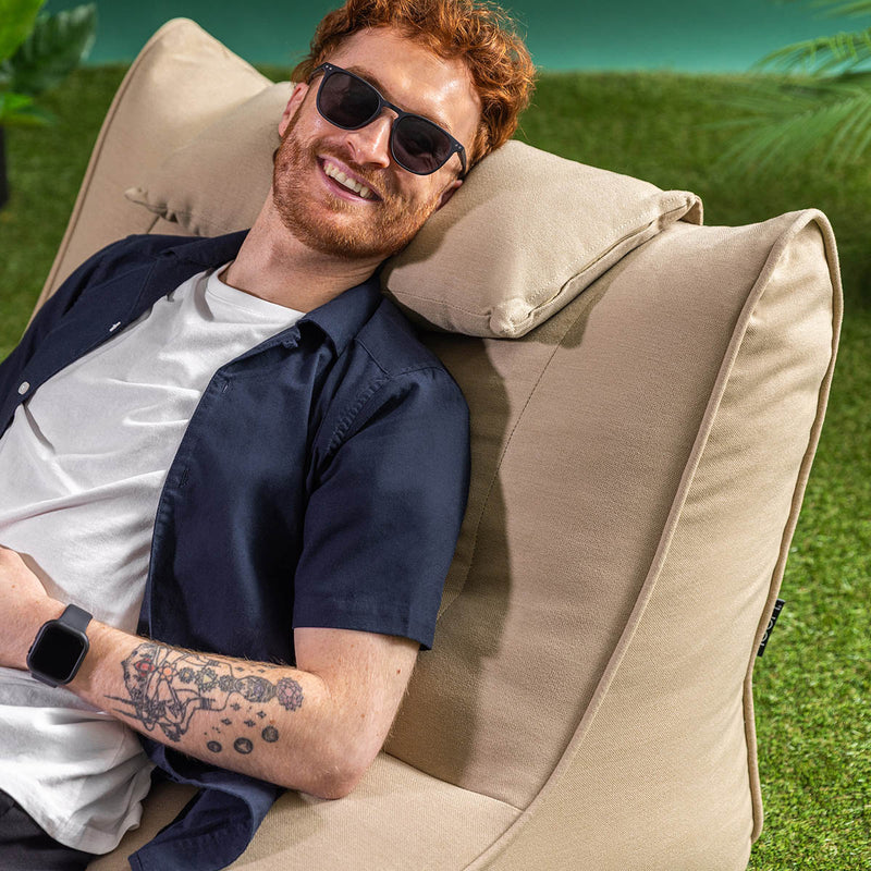 Nova Olefin Outdoor Lounger Bean Bag - Natural