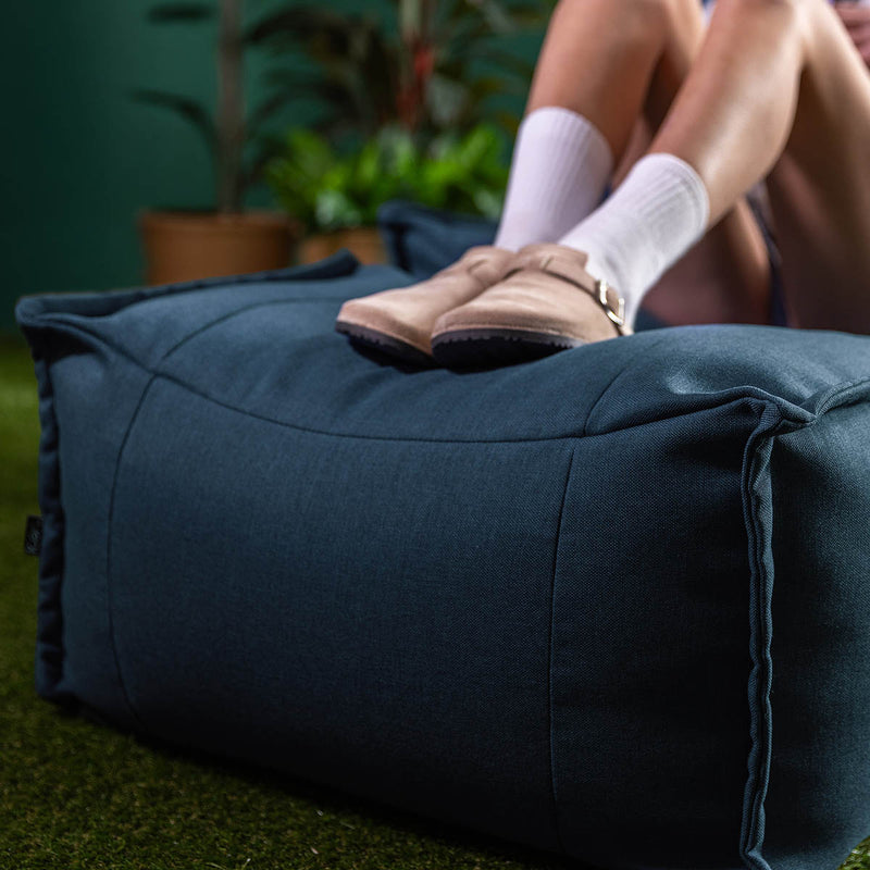 Bud Olefin Outdoor Footstool - Blue