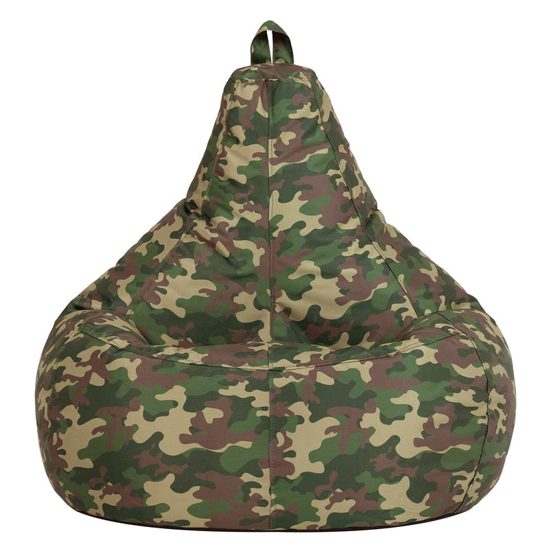 Gaming Waterbestendige Bean Bag met Hoge Rugleuning - Groen Camo