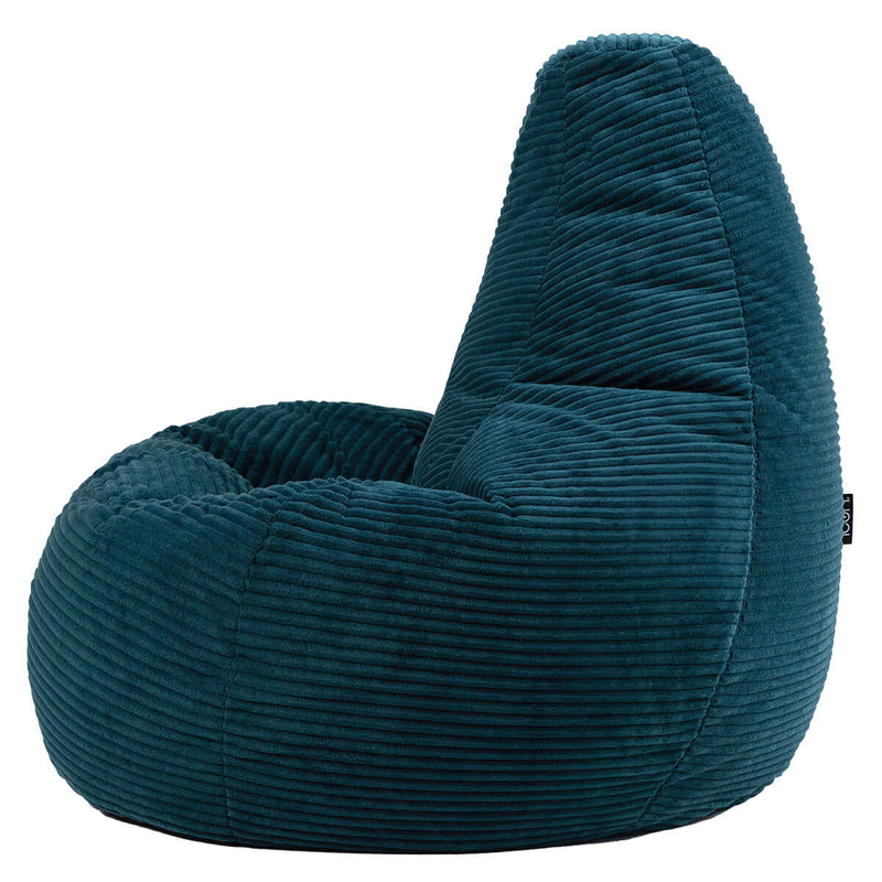 Dalton Cord Relaxstoel met Hoge Rugleuning - Teal