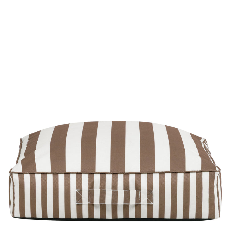 Solus Woven Floor Cushion Bean Bag - Chocolate Stripe