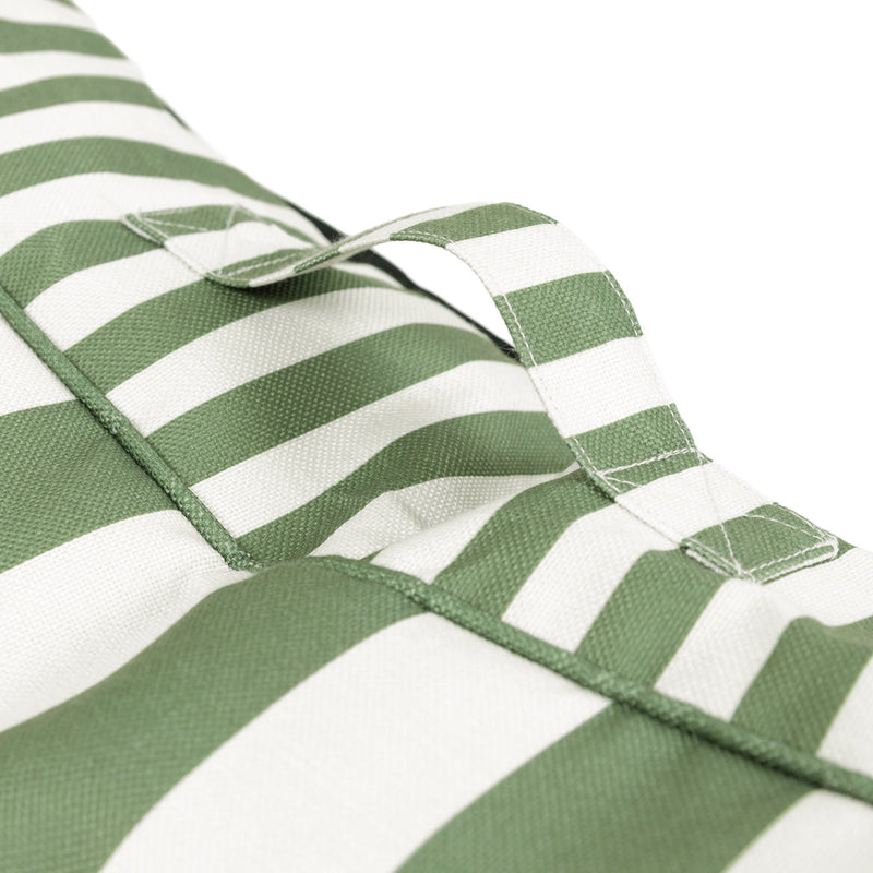 Solus geweven vloerkussen - Groene streep