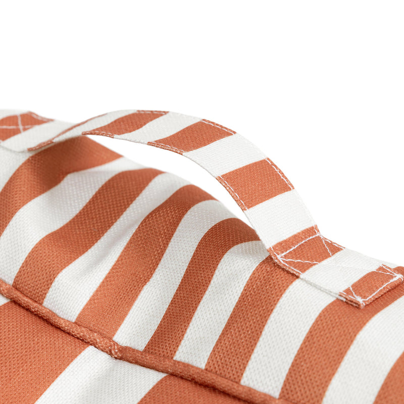 Solus geweven vloerkussen beanbag - Oranje streep
