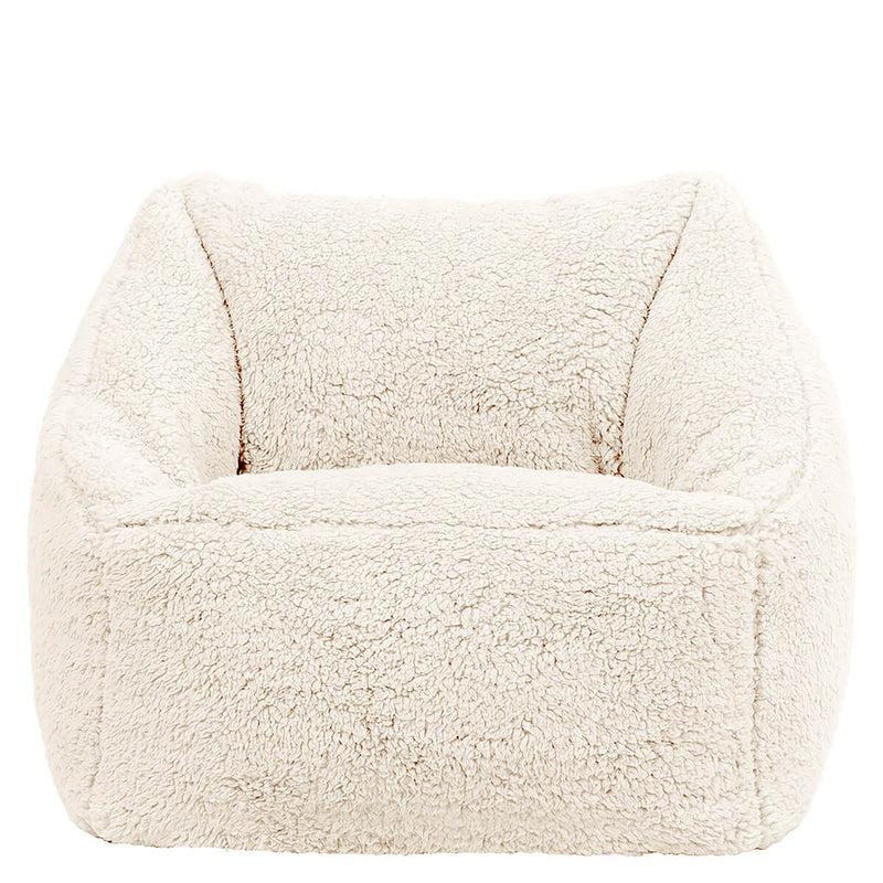 Kinder Natalia Teddy Fleece Fauteuil Zitzak - Naturel