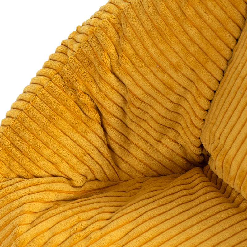 Natalia Kids Cord Armchair Bean Bag - Ochre Yellow