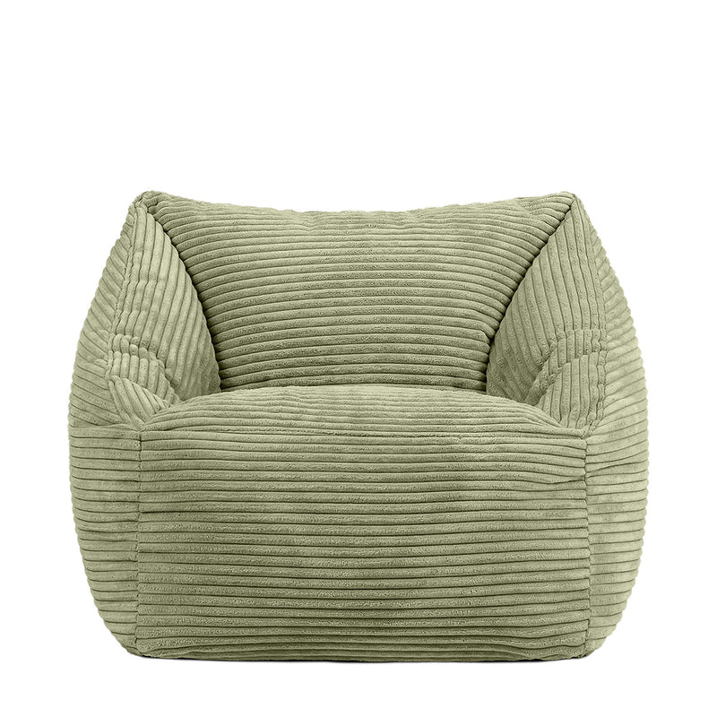 Natalia Kids Cord Armchair Bean Bag - Sage Green