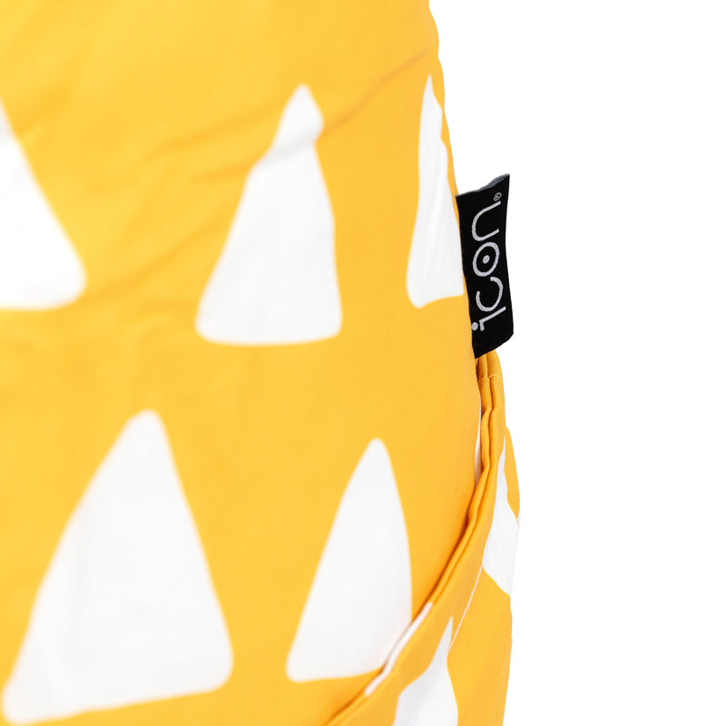 Kids Triangle Print Lounger Bean Bag - Yellow