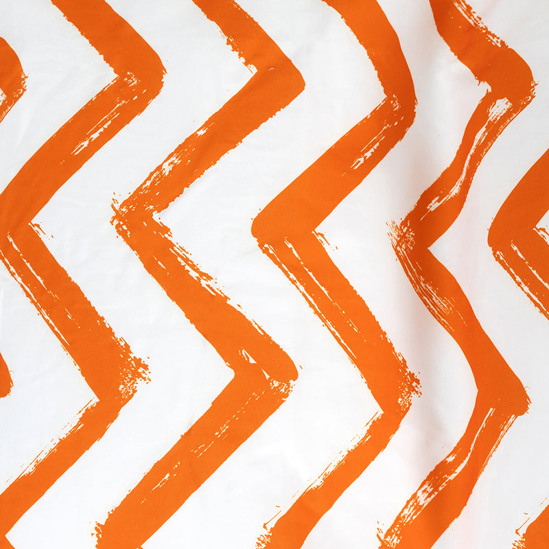 Kinderen Zig Zag Print Lounger Zitzak - Oranje