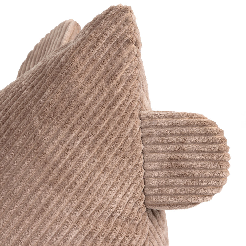 Kids Bertie Bear Cord Lounger and Cushion - Mocha